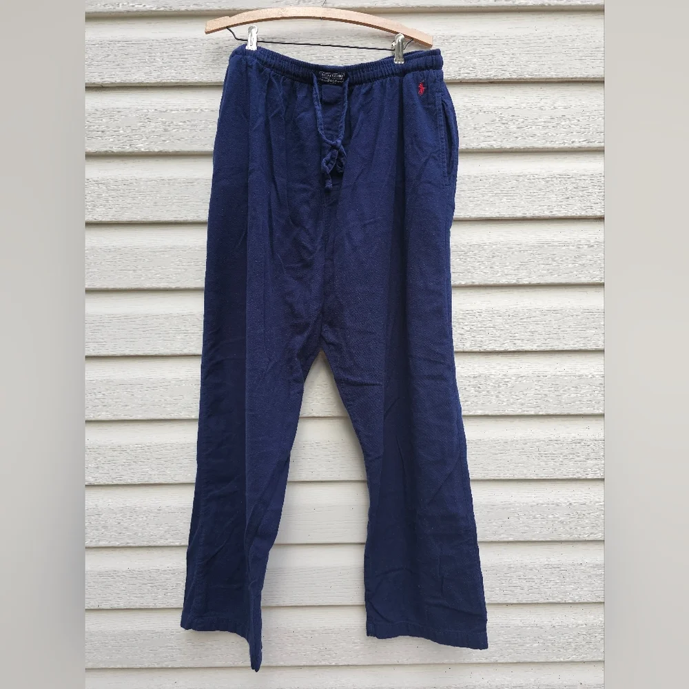 Polo Ralph Lauren Pajama Pants Sleepwear Sweatpants Mens XL Blue Classic Pockets